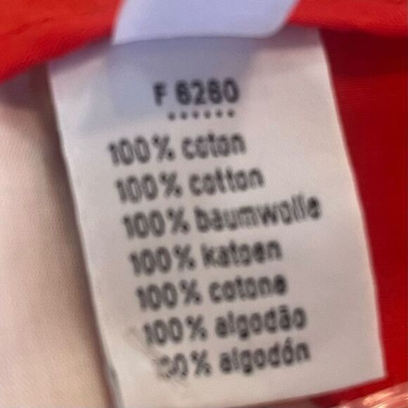 LACOSTE Woman’s  Pubion 100% Cotton Orange Straight Leg Trouser Pants Sz 4 NWT M - Picture 4 of 7